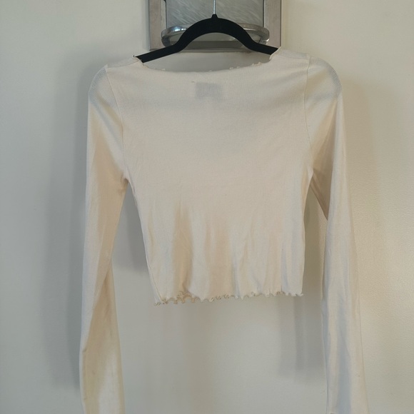 Organic Basics Cream Ribbed Top - Picture 2 of 4